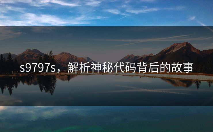 s9797s，解析神秘代码背后的故事
