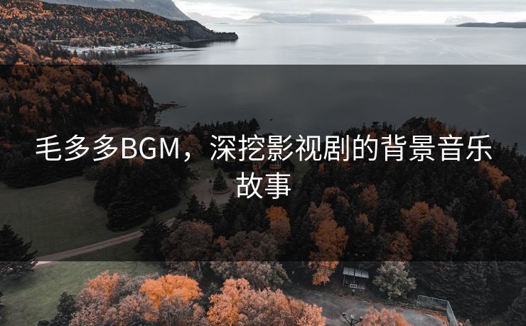 毛多多BGM，深挖影视剧的背景音乐故事
