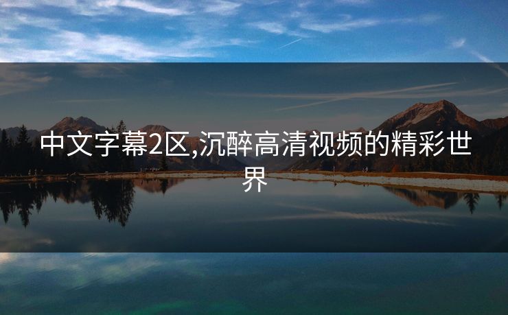 中文字幕2区,沉醉高清视频的精彩世界