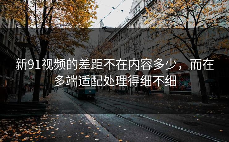 新91视频的差距不在内容多少，而在多端适配处理得细不细